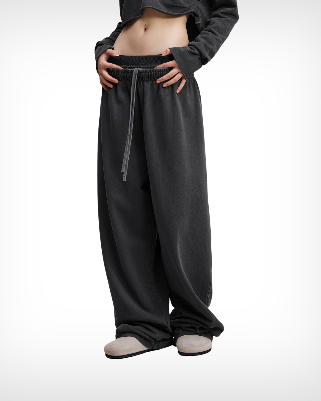 Women's Vintage Washed Waist Pants