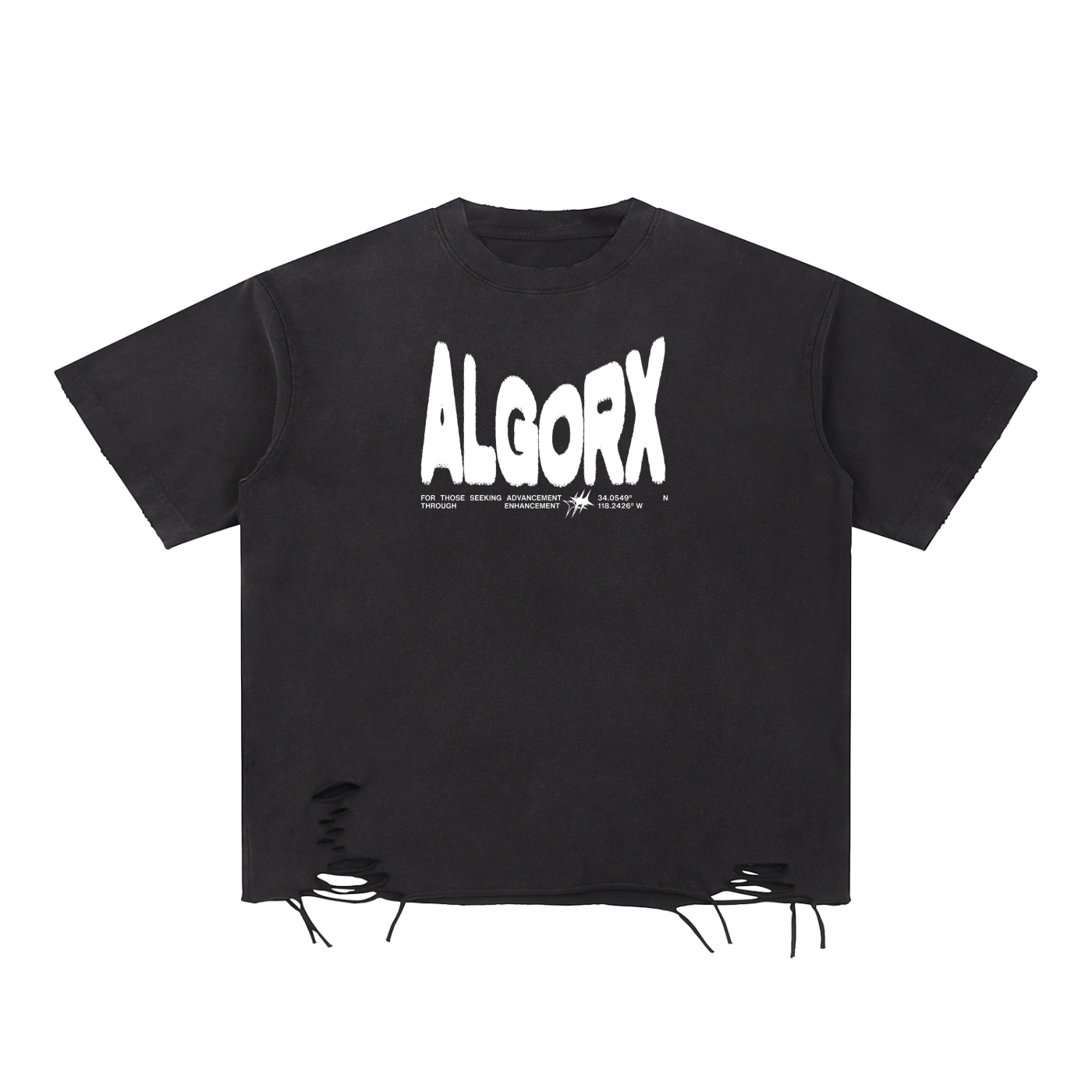 Snow Washed Raw-Hem T-Shirt