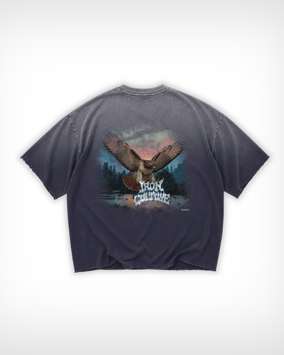 Where Hawks Dare Sun Fade Raw Edge T-Shirt