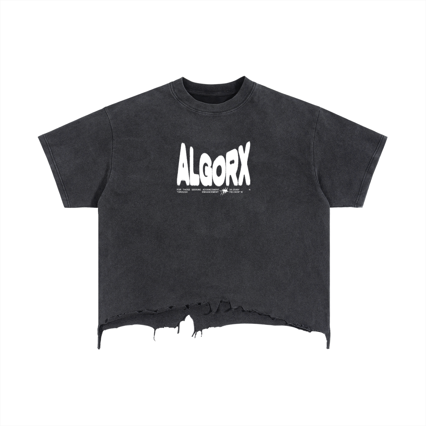 Vintage Wash Boxy Distressed Hem T-Shirt