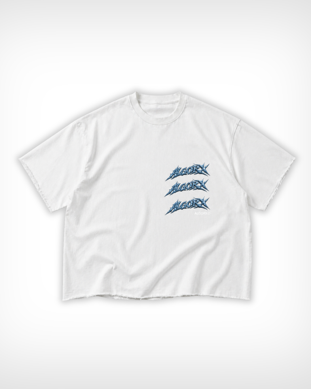 Triple Hit Rolled Hem Half Sleeve T-Shirt