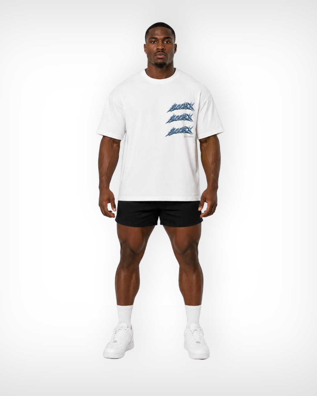 Triple Hit Rolled Hem Half Sleeve T-Shirt