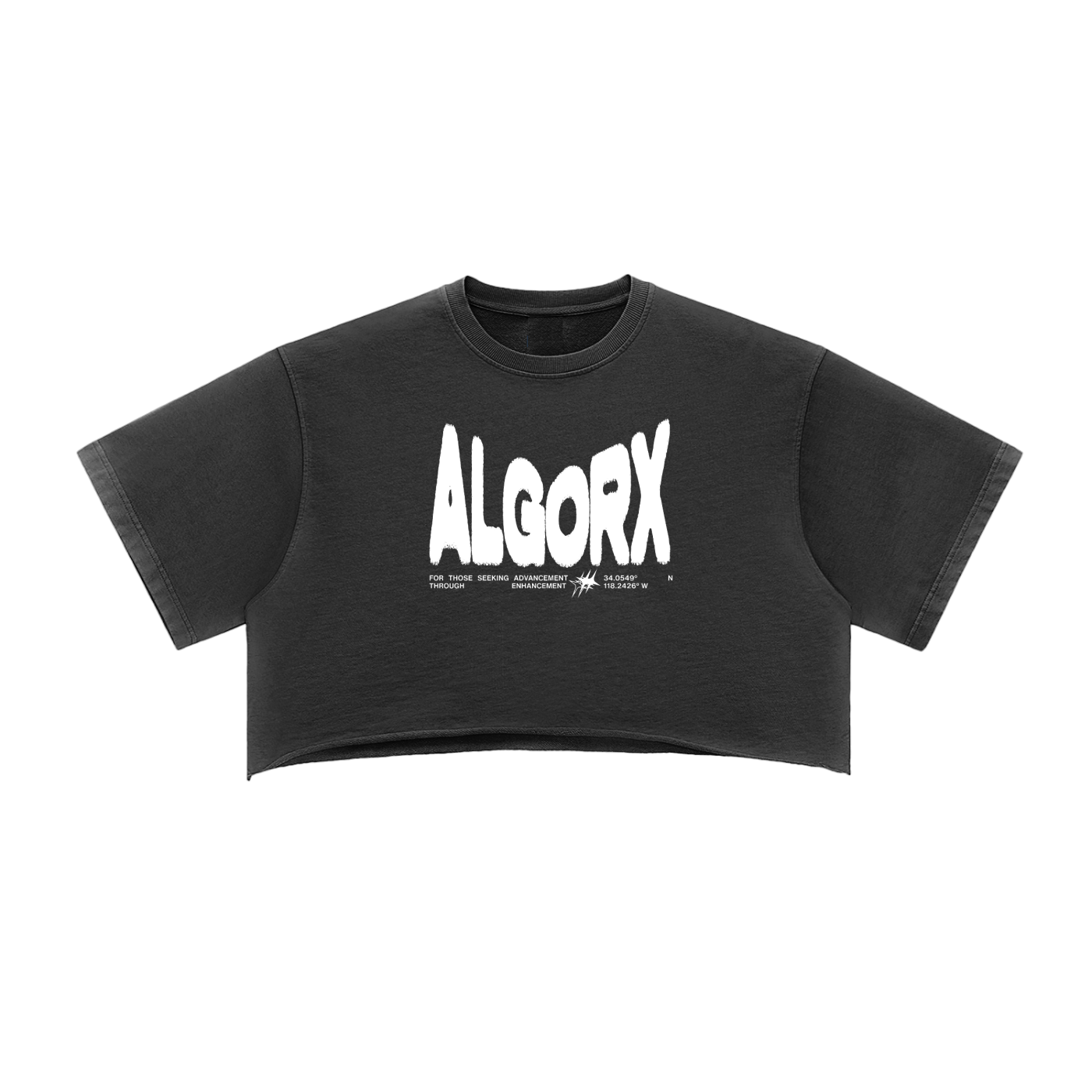 Women's Snow Washed Raw Edge Crop Top