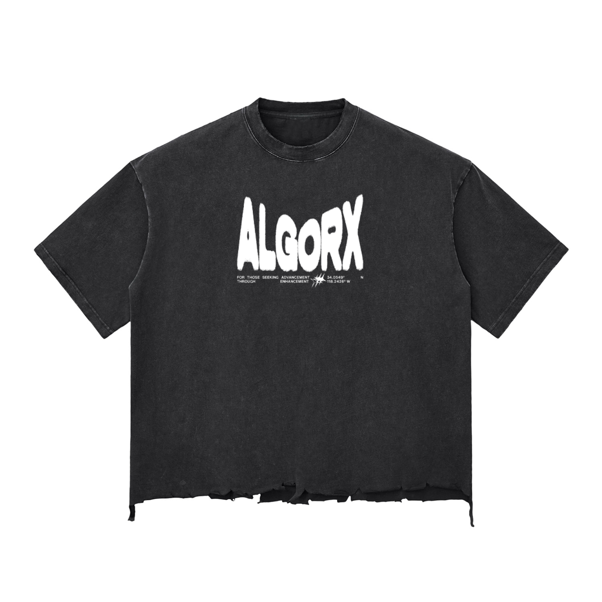 Snow Wash Raw-Hem Boxy T-shirt